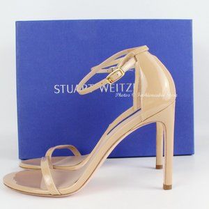 New Stuart Weitzman Nudistsong Ankle Strap Heeled Sandal, US 8.5